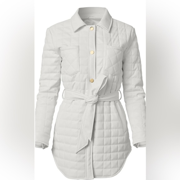 NEW! Chic & Minimalist Faux-Leather “Shacket” - Effortlessly Cool - NWOT - Picture 1 of 4